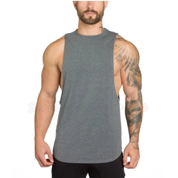 Gyms Clothing Bodybuilding Tank Top Men Fitness Singlet Sleeveless Shirt Cotton Muscle Guys Brand Undershirt for Boy Vest