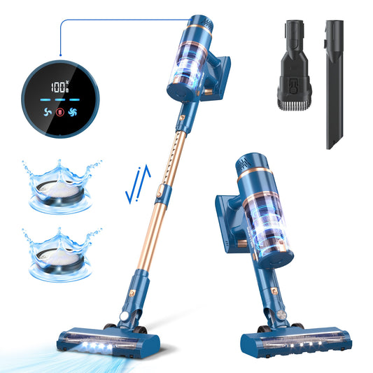 PRETTYCARE P2 Cordless Vacuum Cleaner Stick Vacuum with 28Kpa Powerful Suction 6-in-1 Vac with Brushless Motor Cleaner