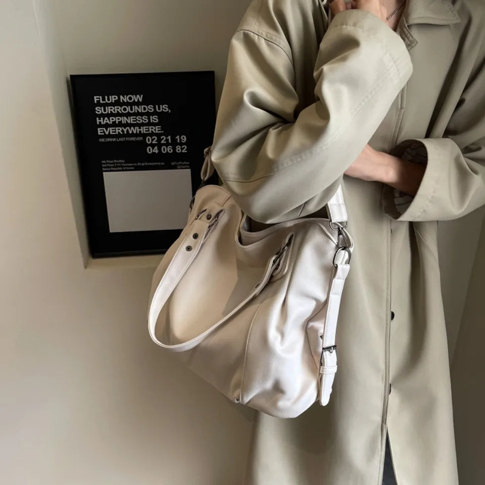 Female Hobo Handbag Large Capacity Shoulder Bags Big Stylsih Casual Tote Bag Ladies A4 Soft Leather Crossbody Bags Business Sac