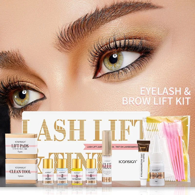 ICONSIGN Lash Lift and Tint Kit Professional Eyelash Lifting Calia Perming Lashes Tint Brow Dye Eyes Makeup Tools Dropshipping