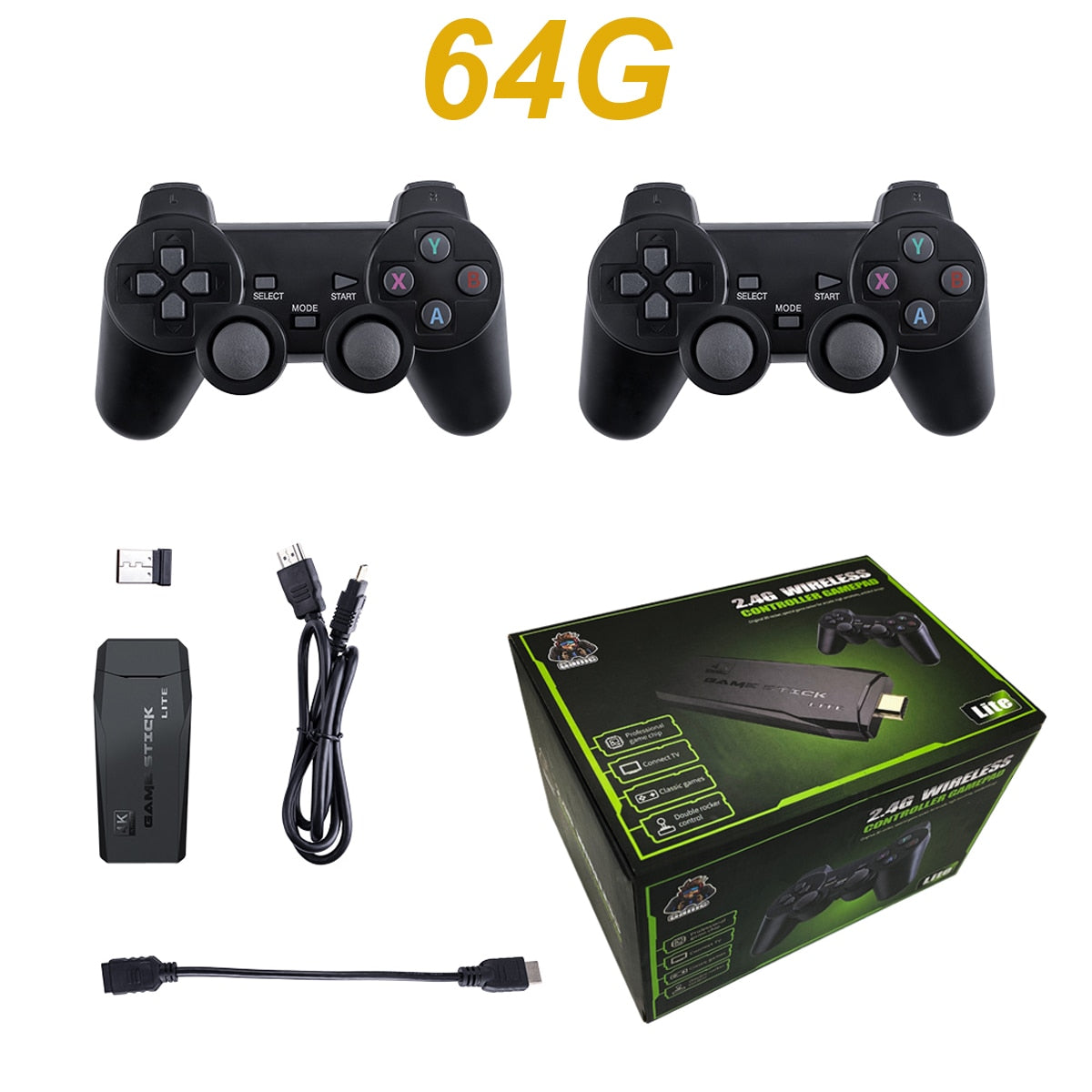 Video Game Console 64G Built-in 10000 Games Retro handheld Game Console Wireless Controller Game Stick For Children Xmas Gifts