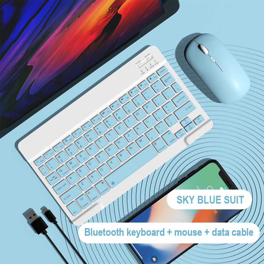 Keyboard and Mouse Combo For iPad Xiaomi Samsung Huawei Tablet Android IOS Windows Wireless Bluetooth Keyboard For Phone iPad