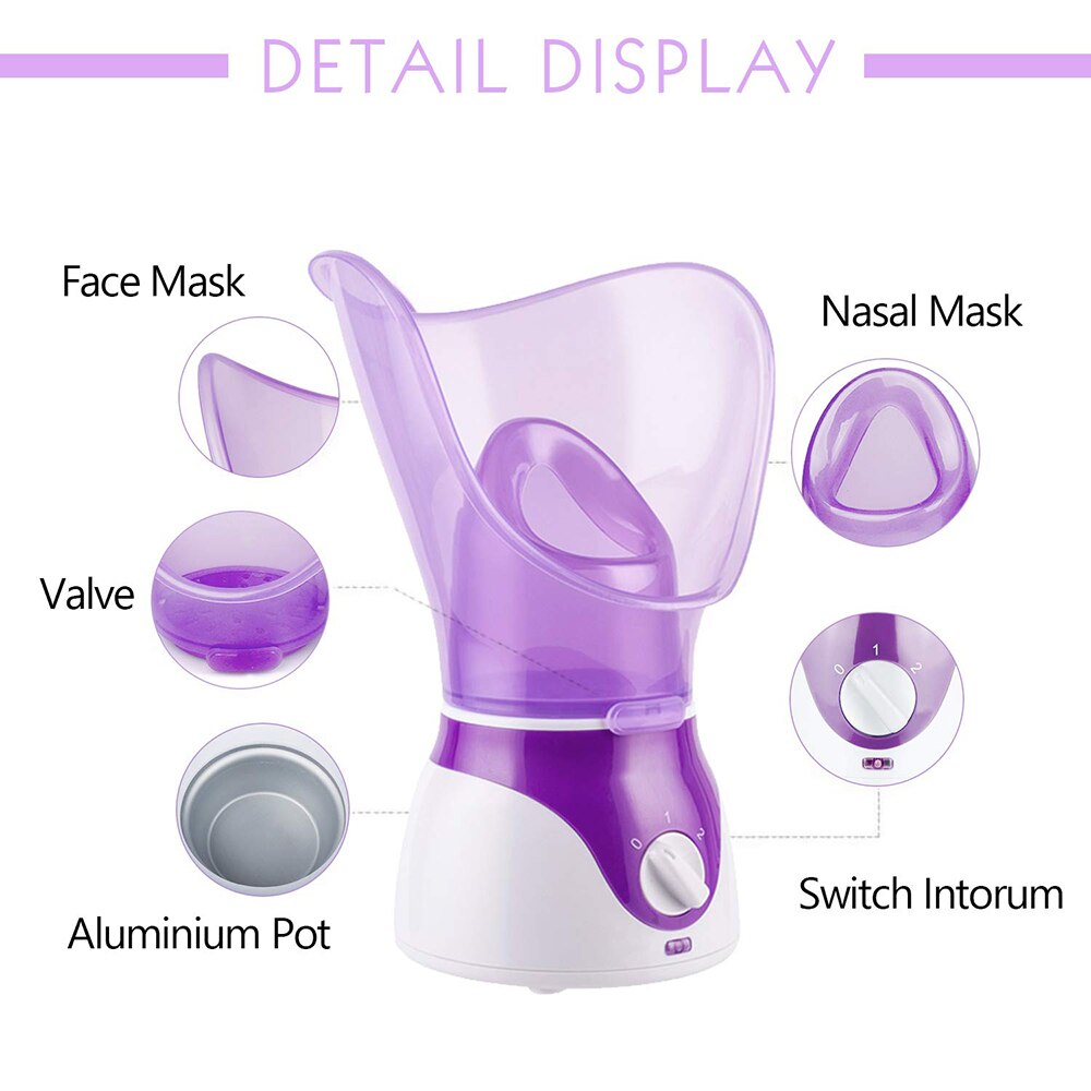 Face Steamer Mist Facial Sauna Pores and Extract Blackhead Rejuvenate Hydrate Your Skin for Youthful  Deep Clean SPA at Home