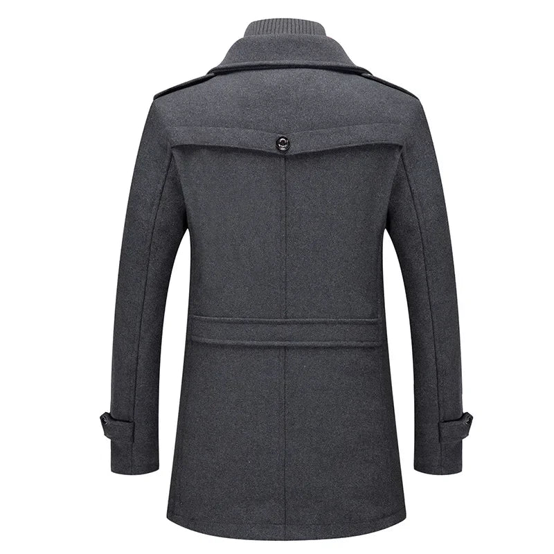 Autumn Winter Men Wool Coat New Thickening Warm Coat High Quality Design Wool Coat Male Fashion Casual Overcoat Clothing