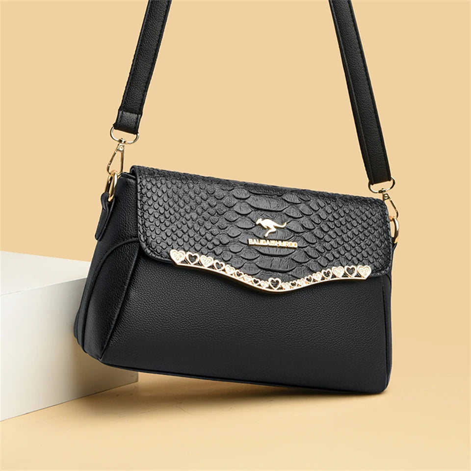 New Retro Purses and Handbags Women Bag High Quality Leather Shoulder Crossbody Bags Luxury Designer Ladies Casual Messenger Sac