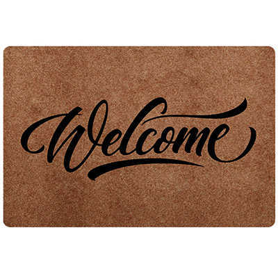 Embroidered Welcome Door Mat Carpet 40x60cm Polyester TPR Rubber Anti-Slip Hallway Floor Mats Home Decorative Entrance Doormat