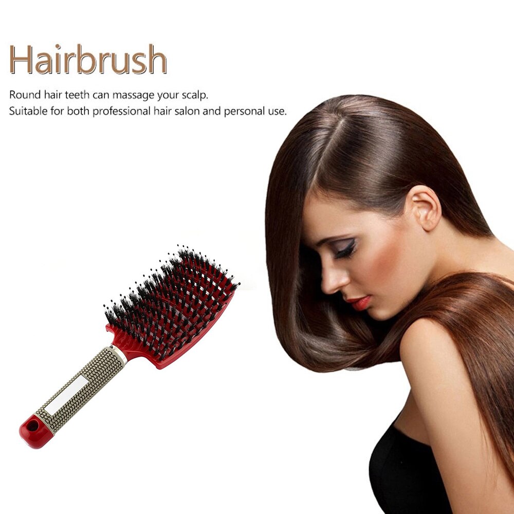 New Brush Hair Scalp Massage Comb Bristle&amp;Nylon Mixing Boar Women Wet Straight Curly Detangle Salon Hairdressing Styling Tools