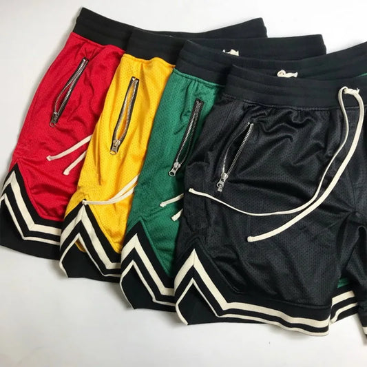 Plain Gym Shorts Men Mesh Running Shorts Quick Dry Loose Sports Basketball Training Shorts Male Sportswear Summer Fitness Shorts