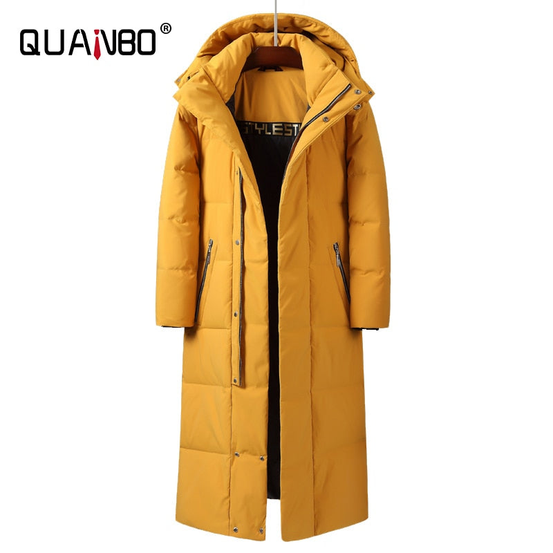 2023 New Coed Winter Cold resistant Down Jacket -30 High Quality Men's Women X-Long（Winter) Warm Fashion Brand Red Parkas S-5XL