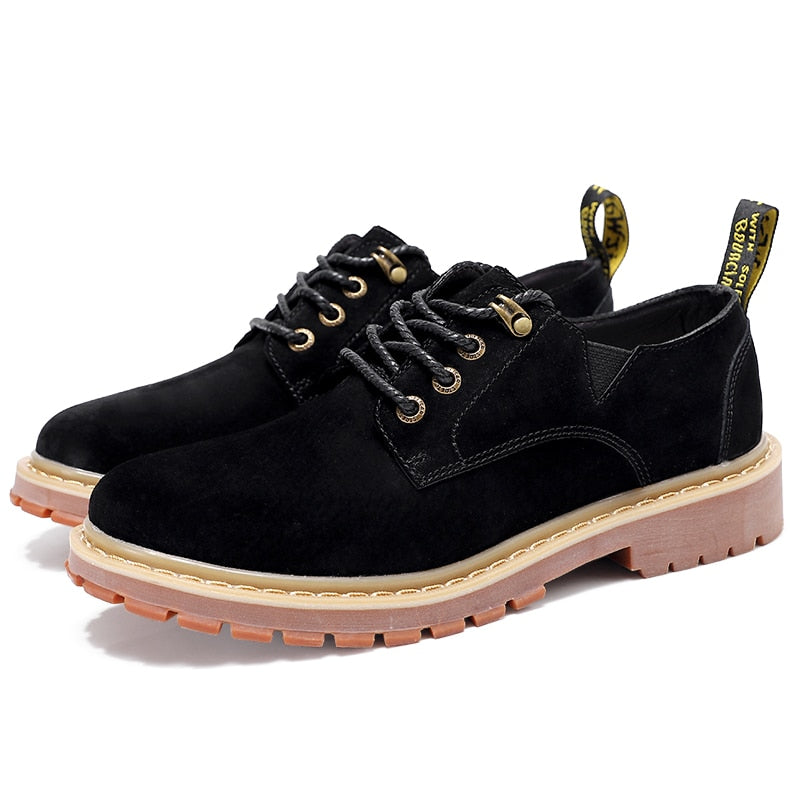 VRYHEID 2023 Men Casual Shoes Men Martins Leather Shoes Work Safety Shoes Winter Waterproof Ankle Botas Brogue Plus Size 37-47