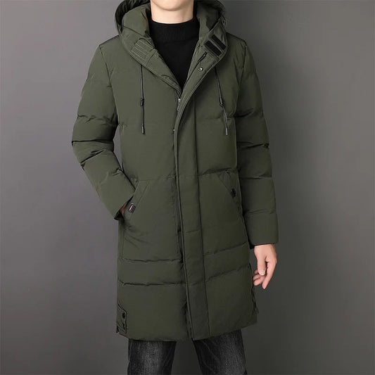 Quilted Jacket New Brand Hooded Parkas Thick Warm Jacket Men Windbreaker Winter Slim Korean Fashion Cotton-padded Jacket