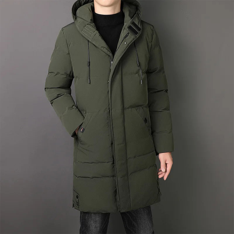 Quilted Jacket New Brand Hooded Parkas Thick Warm Jacket Men Windbreaker Winter Slim Korean Fashion Cotton-padded Jacket