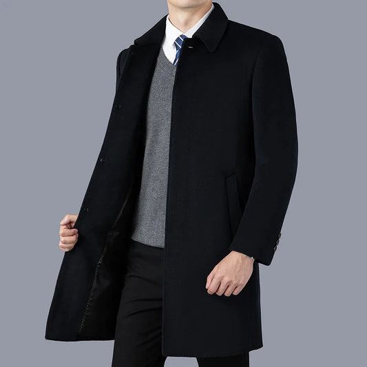 2023 new arrival winter jacket fashion Woolen Coat Men's Casual Wool trench coat Men Dress Jacket men full Size M-4XL DY117