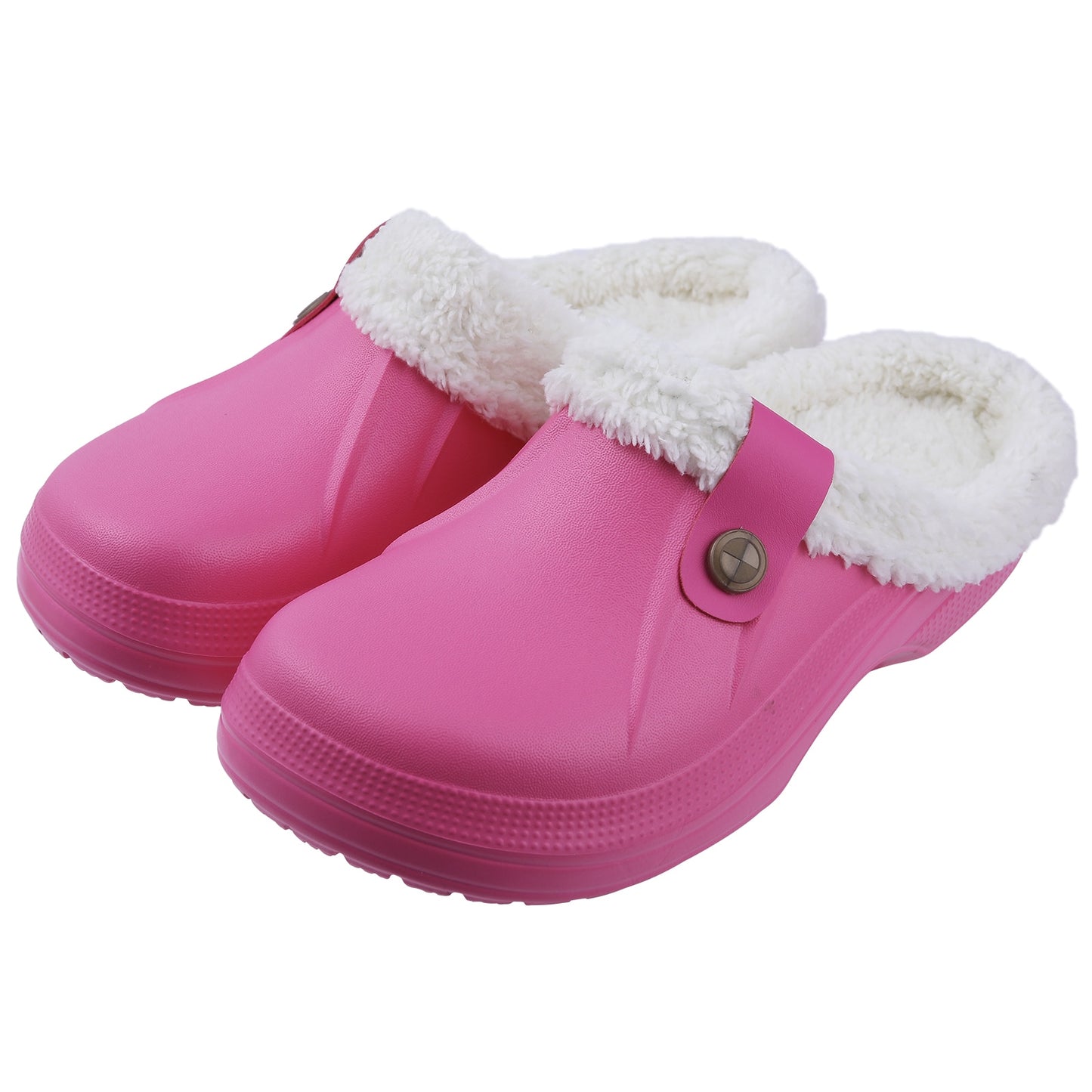 Comwarm Indoor Women Warm Slippers Garden Shoes Soft Waterproof EVA Plush Slippers Female Clogs Couples Home Bedroom Fuzzy Shoes