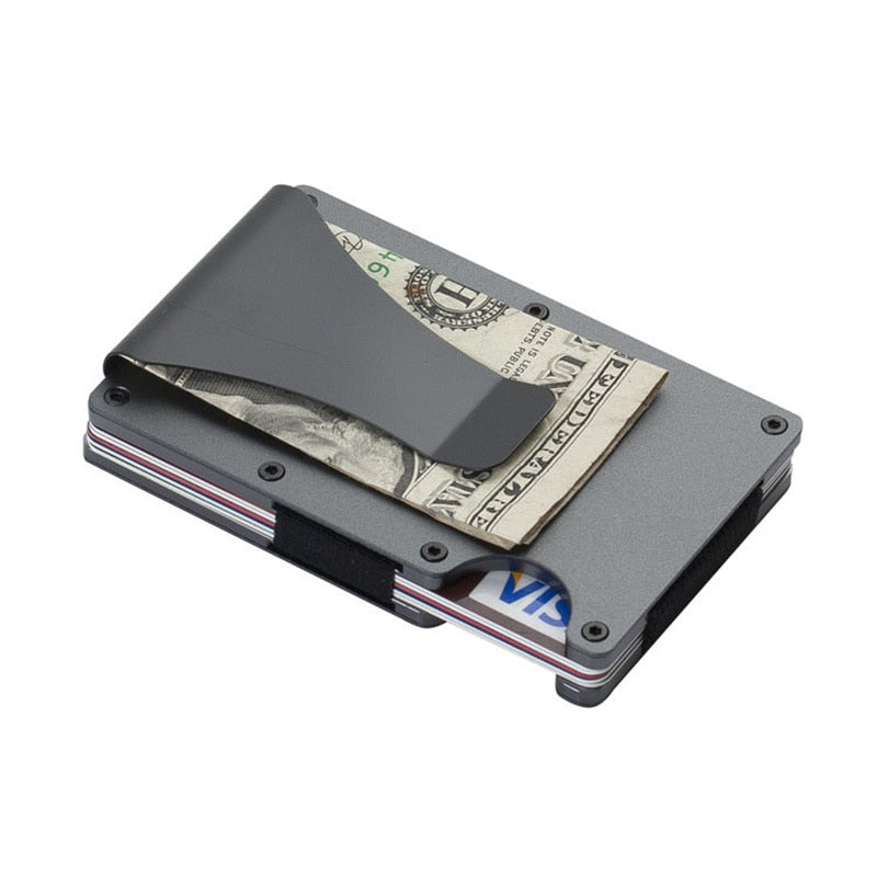 Card Holder Aluminium Case And Money Anti Theft RFID Designer Luxury For Men Porta Credencial Tarjetero Wallet Male Slim Case