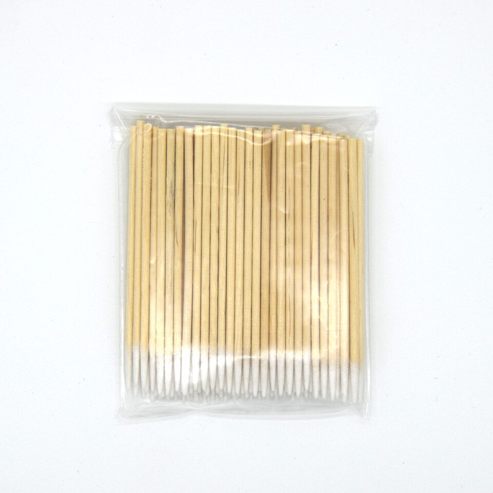 1000 pcs Wood Cotton Swab Eyelash Extension Tools Medical Ear Care Cleaning Wood Sticks Cosmetic Cotton Swab Cotton Buds Tip