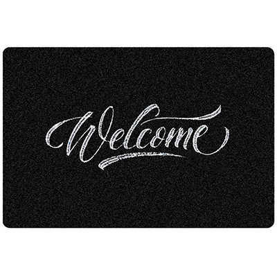 Embroidered Welcome Door Mat Carpet 40x60cm Polyester TPR Rubber Anti-Slip Hallway Floor Mats Home Decorative Entrance Doormat