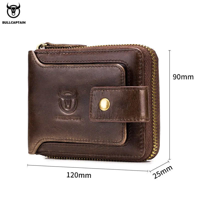 BULLCAPTAIN Brand Men's Wallet Genuine Leather Purse Male Rfid Wallet Multifunction Storage Bag Coin Purse Wallet's Card Bags