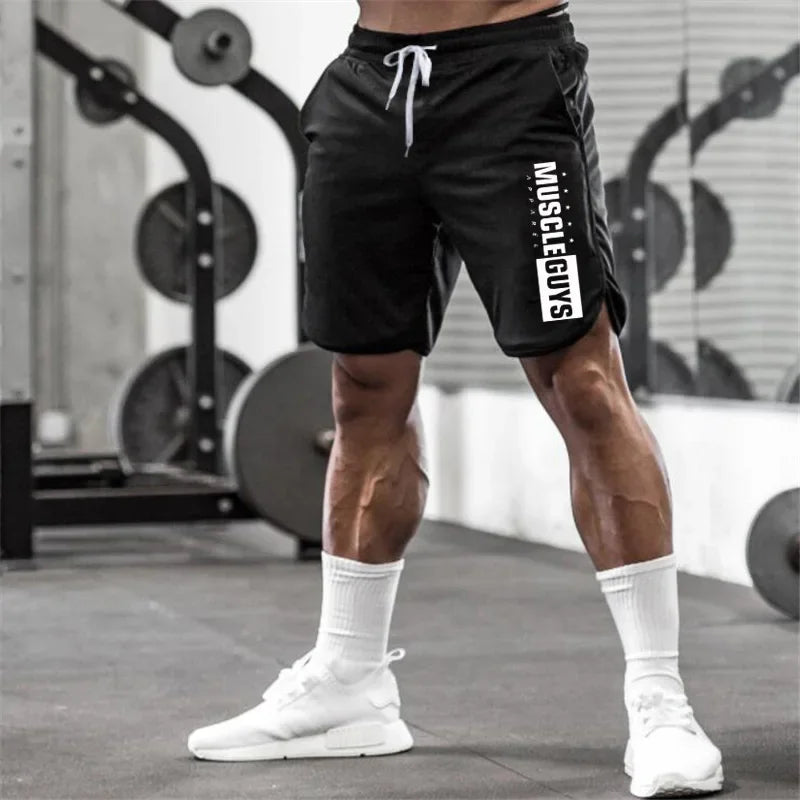 Muscleguys Gyms Shorts Mens Short Trousers Casual Joggers Mens Shorts bodybuilding Sweatpants Fitness Men Workout Acitve Shorts