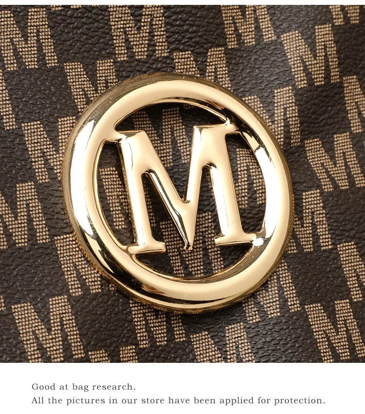 Women's New Commuter Tote Bag Trendy Fashionable Single Shoulder Large Capacity Simple Vintage Print