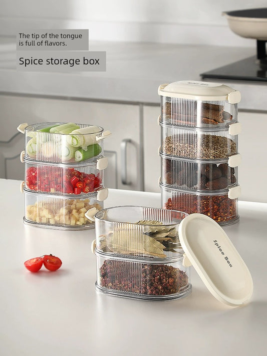 Food Grade Kitchen Pepper Seasoning Sealed Jar Storage Box