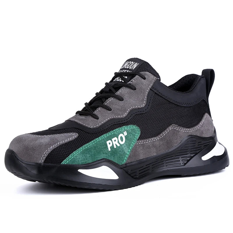 Fashion Sports Shoes Work Boots Puncture-Proof Safety Shoes Men Steel Toe Shoes Security Protective Shoes Indestructible