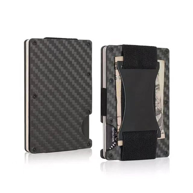 Card Holder Aluminium Case And Money Anti Theft RFID Designer Luxury For Men Porta Credencial Tarjetero Wallet Male Slim Case