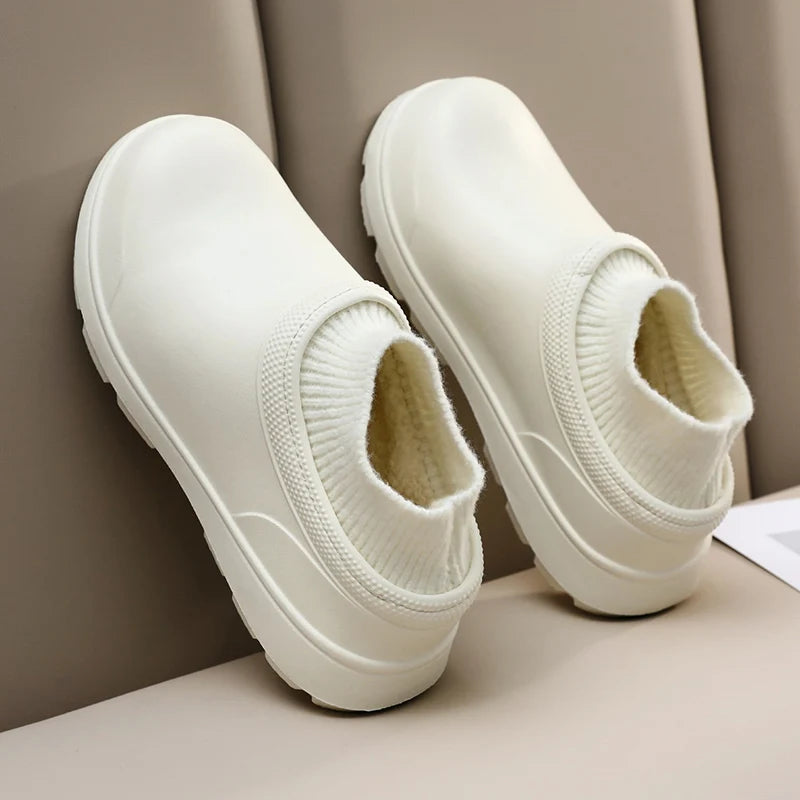 Slippers Men Casual Indoor Winter Footwear Flexible Round Toe Comfortable Non-slip Wear-Resistant Water Proof Fashion Keep Warm