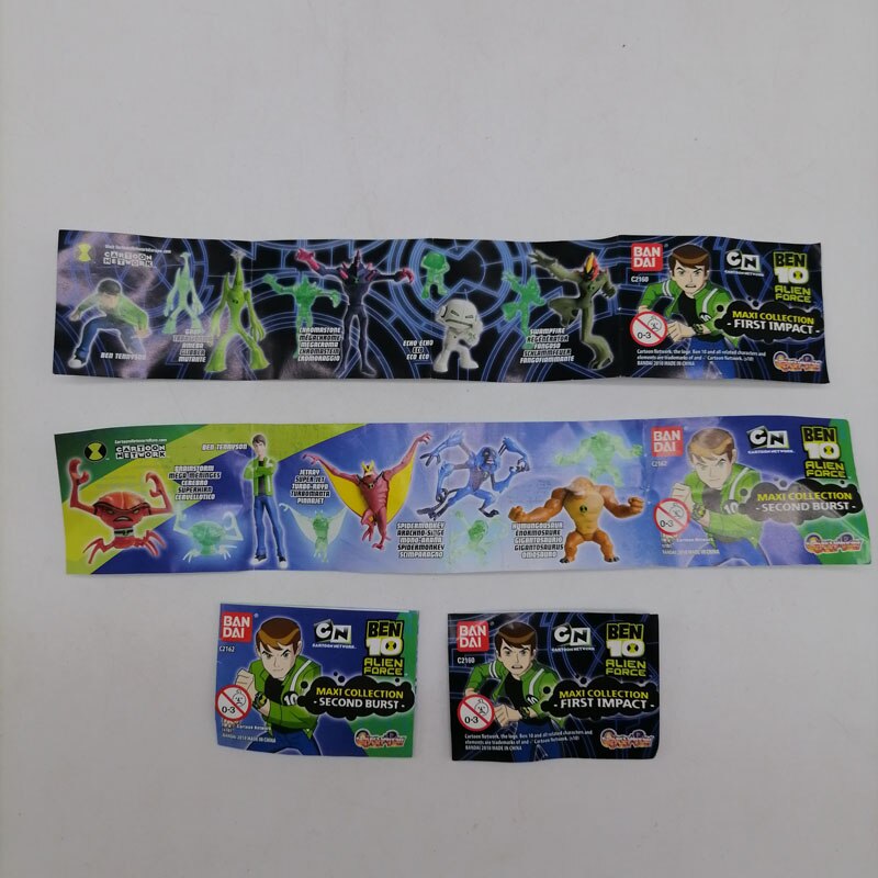 Bandai Genuine Ben10 Alien Force Maxi Collection Ben Tennyson 10 Doll Monster Figure Toys Omnitrix Doll Table Ornaments