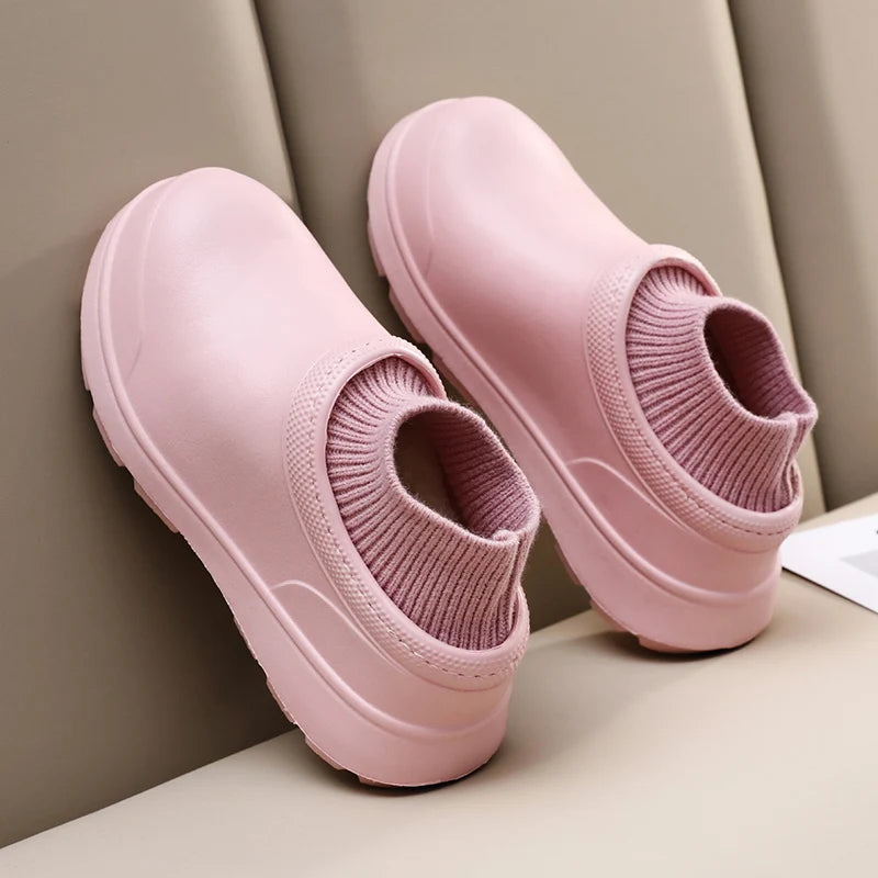 Slippers Men Casual Indoor Winter Footwear Flexible Round Toe Comfortable Non-slip Wear-Resistant Water Proof Fashion Keep Warm