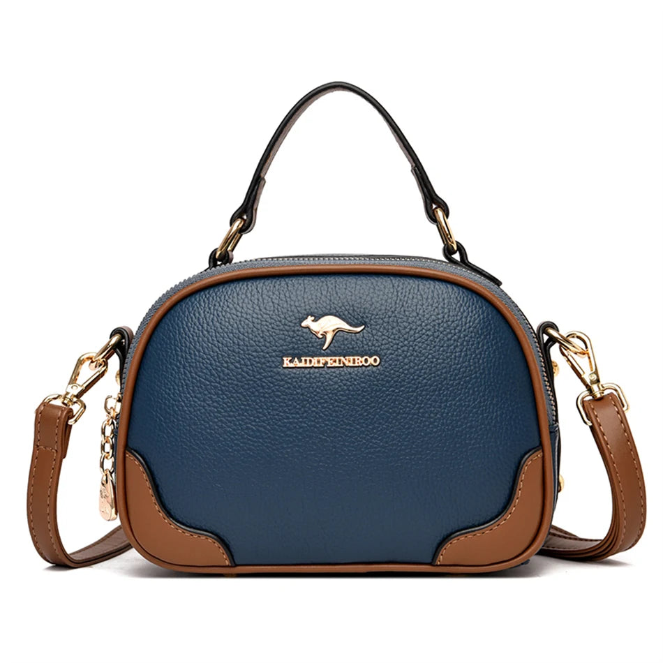 Genuine Top-handle Bag High capacity Luxury Designer Purses and Handbags Women Leather Shoulder Messenger Corssbody Sac Female