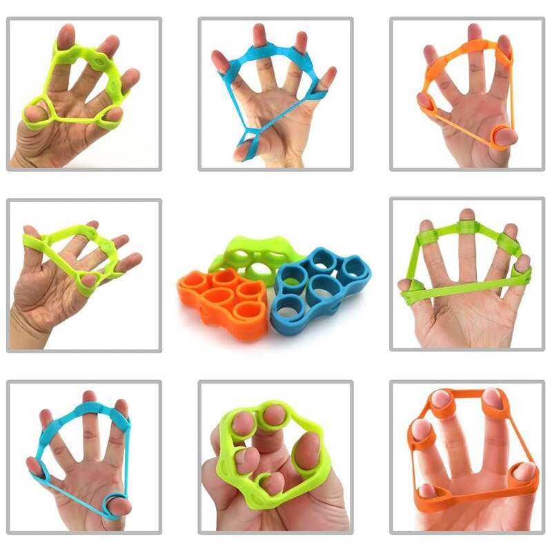 Hand Grip Strengthener Sets Hand Grip Rings Finger Resistance Bands For Forearm Exercise Increase Strength Improve Dexterity