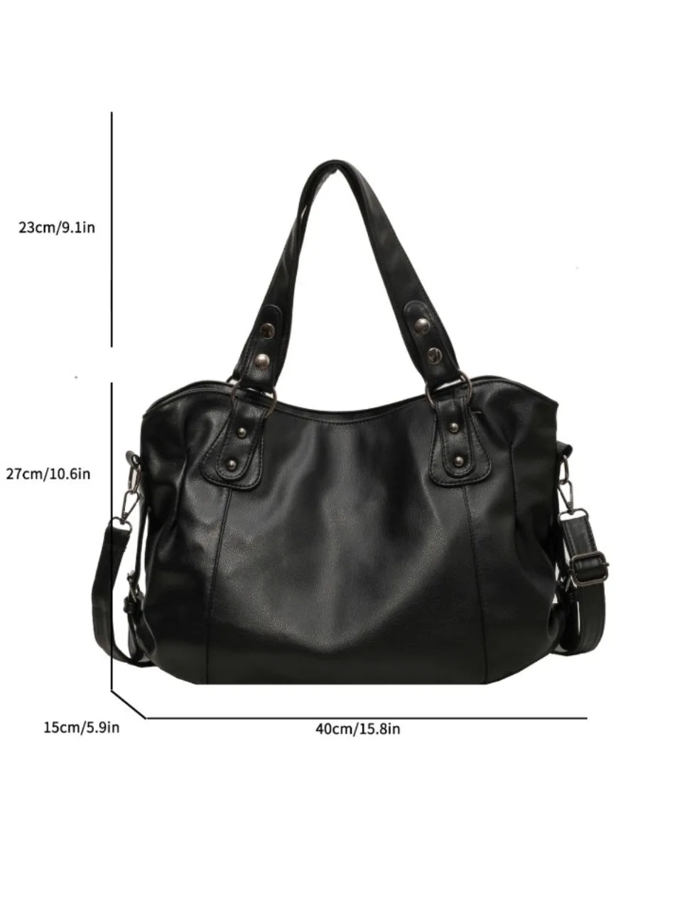 Female Hobo Handbag Large Capacity Shoulder Bags Big Stylsih Casual Tote Bag Ladies A4 Soft Leather Crossbody Bags Business Sac