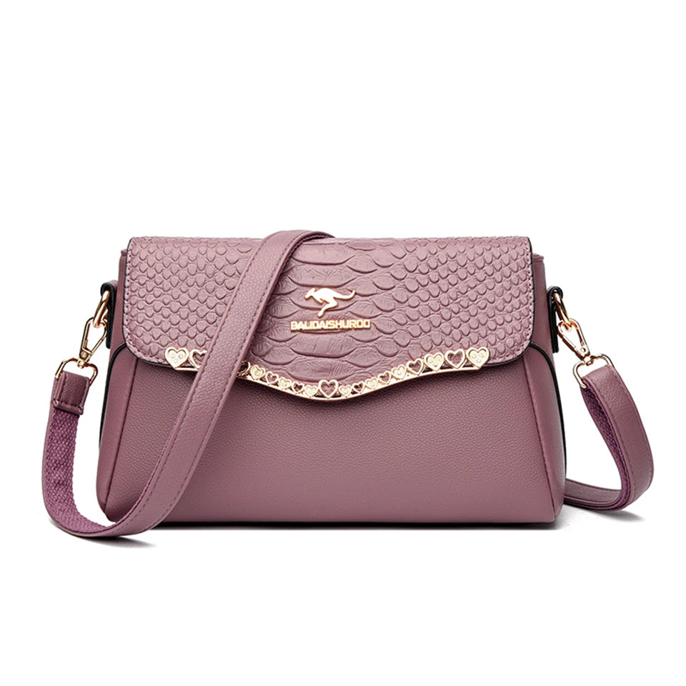 New Retro Purses and Handbags Women Bag High Quality Leather Shoulder Crossbody Bags Luxury Designer Ladies Casual Messenger Sac