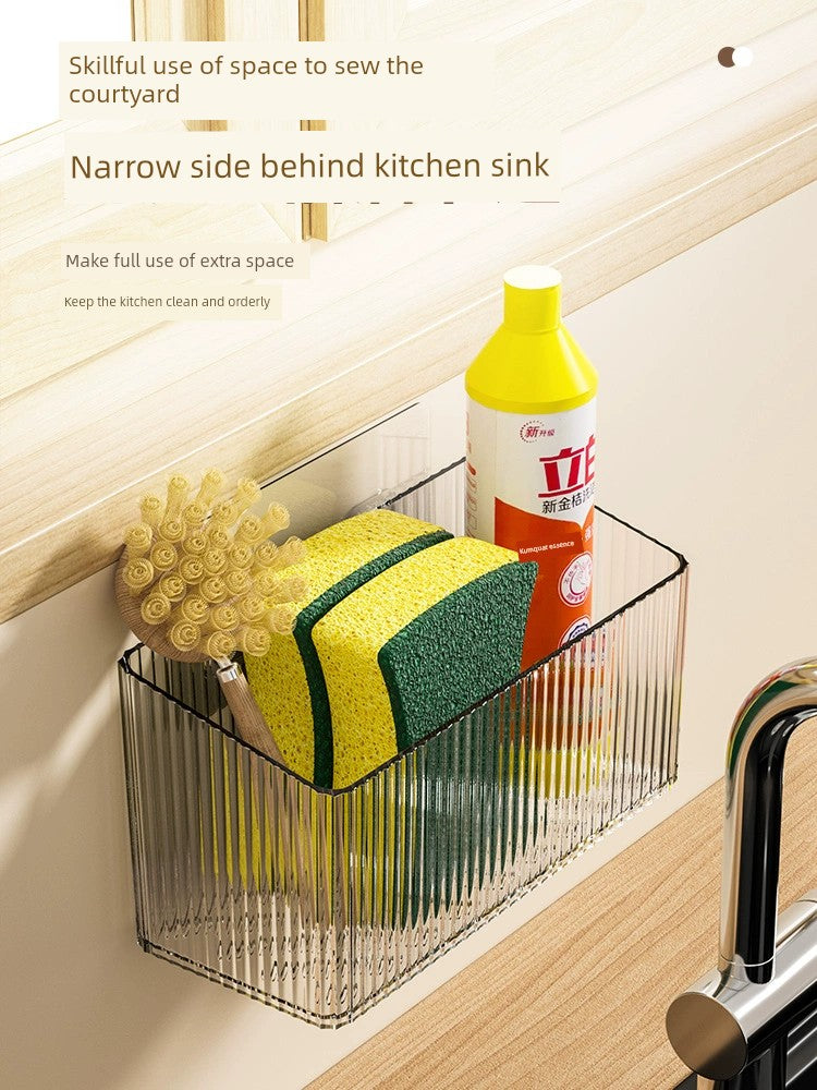 Bathroom Bathroom Storage Basket Punch-Free Wall Kitchen