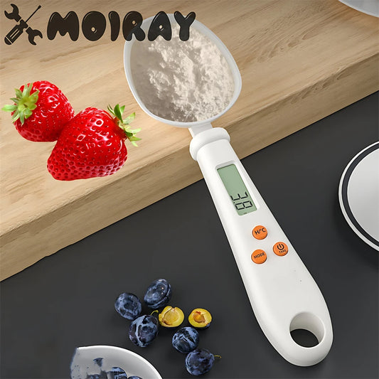 Electronic Scale Measuring Spoon Weighing Gram Meter Measuring Spoon Scale Digital Kitchen Thermometer Measuring Tools 2 in 1