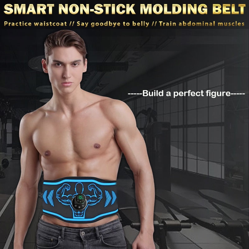 ABS Toning Belt Abdominal Muscle Toner EMS Muscle Stimulator Men Women Fitness Training Body Shaping Home Gym Workout Exercise