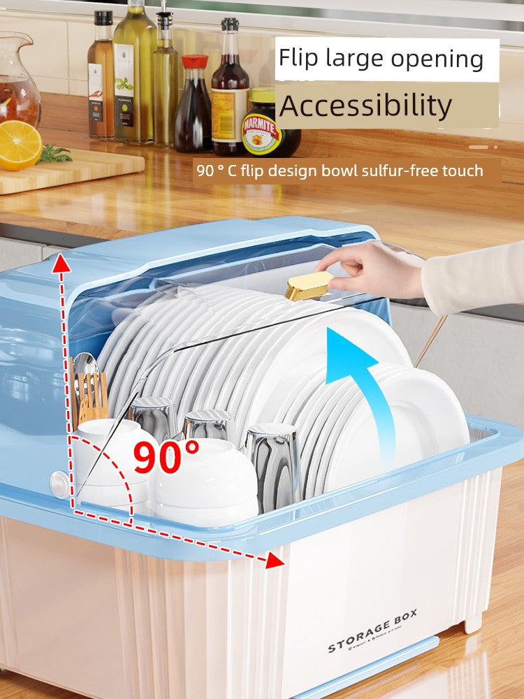 Tableware Storage Box Drain with Cover Cockroach-Proof Kitchen
