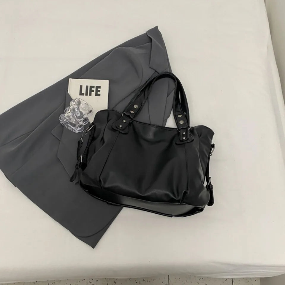 Female Hobo Handbag Large Capacity Shoulder Bags Big Stylsih Casual Tote Bag Ladies A4 Soft Leather Crossbody Bags Business Sac