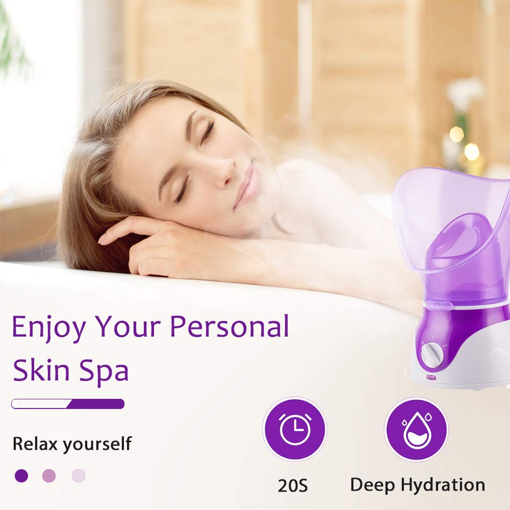 Face Steamer Mist Facial Sauna Pores and Extract Blackhead Rejuvenate Hydrate Your Skin for Youthful  Deep Clean SPA at Home