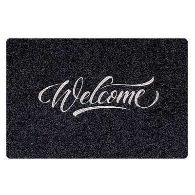 Home Deocorative Doormat Front Door Mat Outdoor Indoor Black Coffee Polyester Fiber Anti-Slip Floor Mat Carpet Shoes Clean Mats