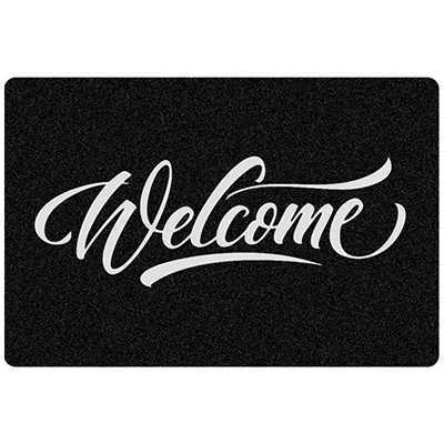 Embroidered Welcome Door Mat Carpet 40x60cm Polyester TPR Rubber Anti-Slip Hallway Floor Mats Home Decorative Entrance Doormat