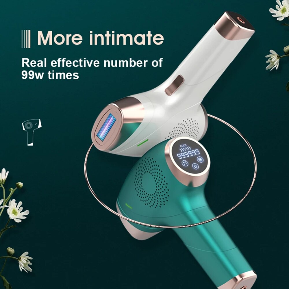Double Freezing Point Painless Hair Removal IPL Laser for Women Permanent Legs Skin Facial Diode Rejuvenation Ice Cool Depilator