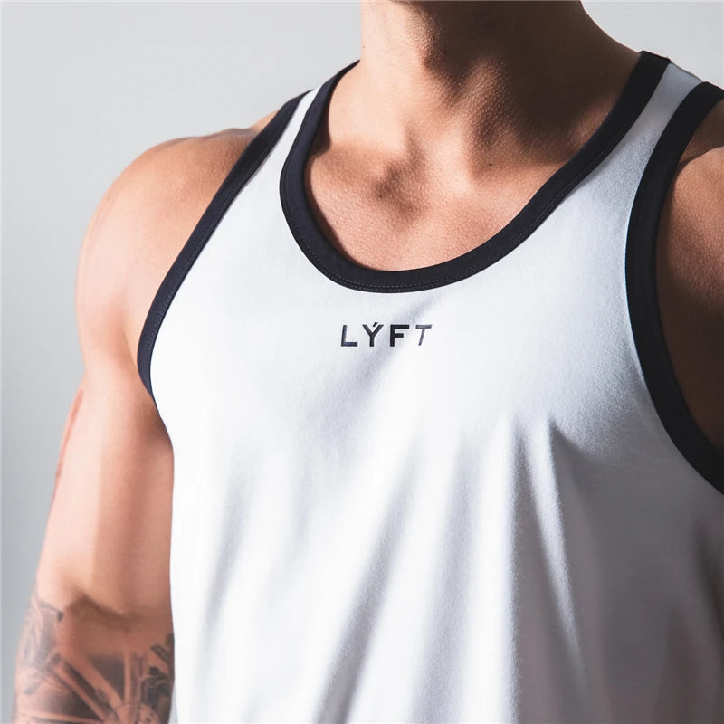 Men's Sports Bodybuilding Vest Gym Workout Fitness Cotton Sleeveless Shirt Running Clothes Summer Casual Wind Solid Color Vest