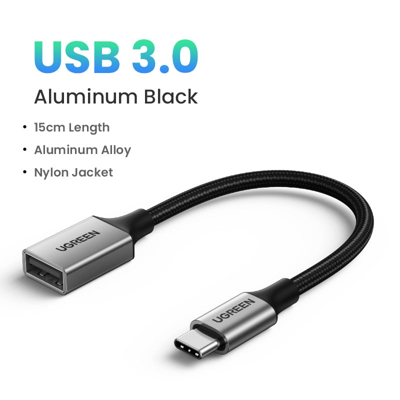 UGREEN USB C to USB 3.0 OTG Adapter USB Type-C OTG Data Cable Connector for Samsung GalaxyS 10 MacBook Pro 2019 USB C Adapter