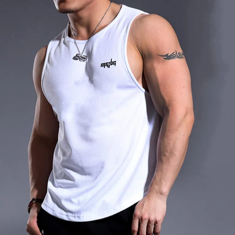 Men's Gym  casual Tank  Fashion printing  Bodybuilding Running Vest men quick-drying Sport Shirts Comfortable Fitness Undershirt