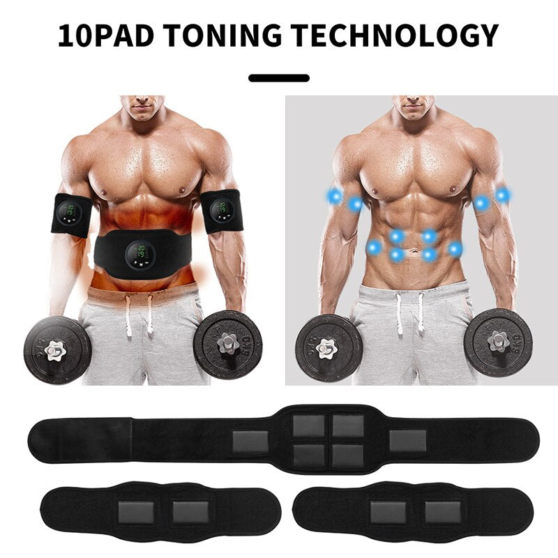 ABS Stimulator Ab Toner EMS Muscle Stimulator Abdominal Toning Belt Belly Waist Arm Leg Loss Weight Home Office Fitness Workout