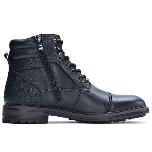 VRYHEID High Quality Men Boots Genuine Leather Autumn Winter High Top Shoes Business Casual British Ankle Boots Big Size 7.5-13