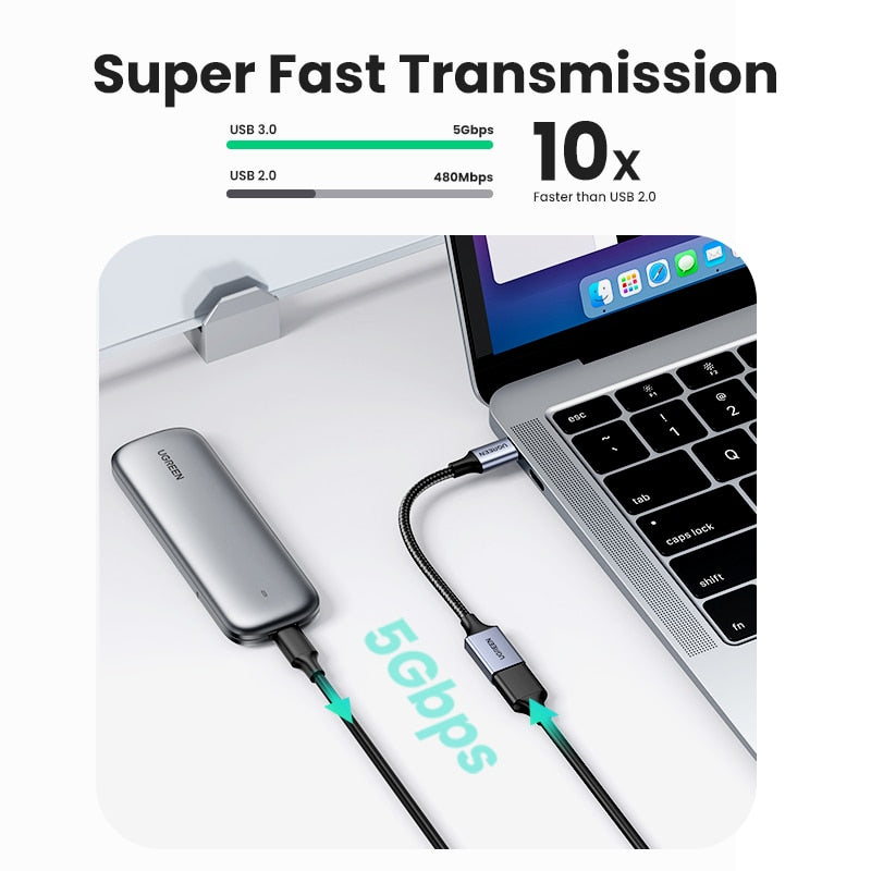 UGREEN USB C to USB 3.0 OTG Adapter USB Type-C OTG Data Cable Connector for Samsung GalaxyS 10 MacBook Pro 2019 USB C Adapter