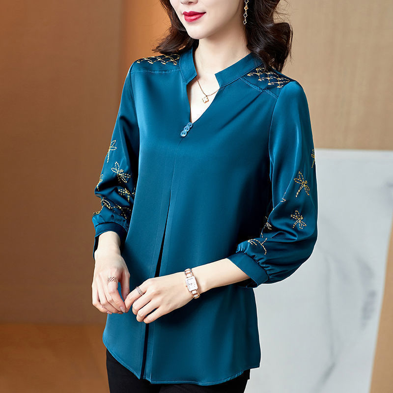 5XL Large Size Women Spring Summer Blouses Shirts Lady Fashion Casual Long Sleeve Turn-down Blusas Tops WY0391